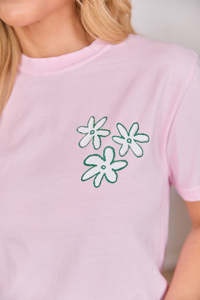 Good Things Happen Light Pink Graphic Tee