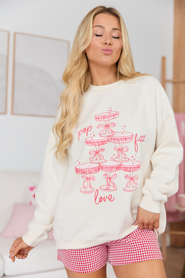 Pop Fizz Love Cream Graphic Sweatshirt