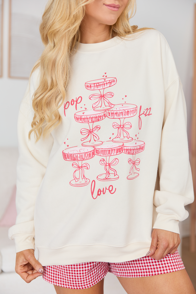 Pop Fizz Love Cream Graphic Sweatshirt