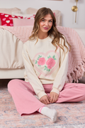 Heart Arrow Cream Graphic Sweatshirt