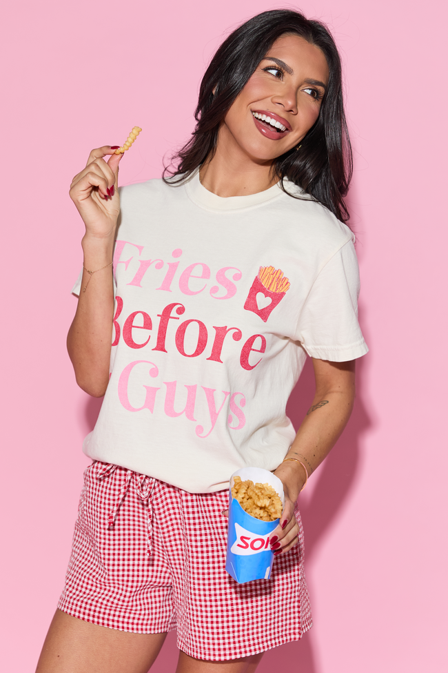 Fries Before Guys Ivory Graphic Tee